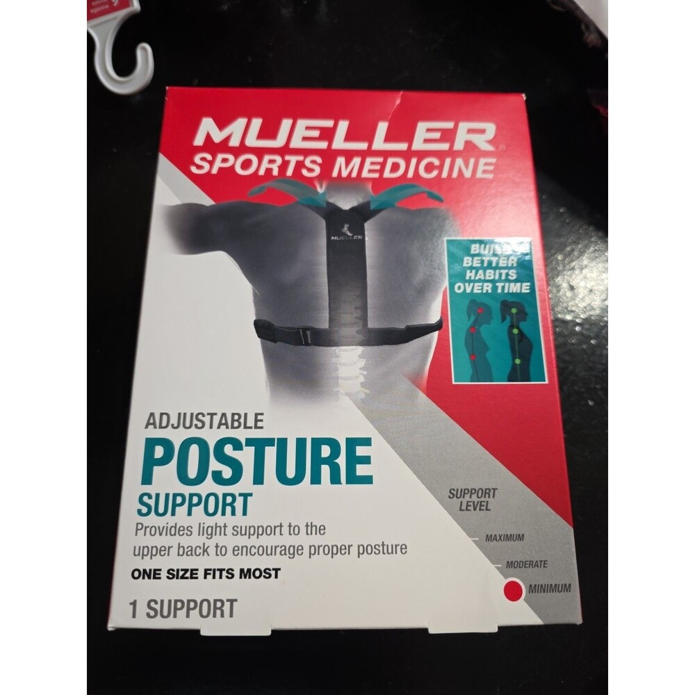 Mueller Sports Medicine Adjustable Posture Corrector, Black, One Size Fits Most
